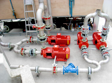 Réseau et pompe eau glacée